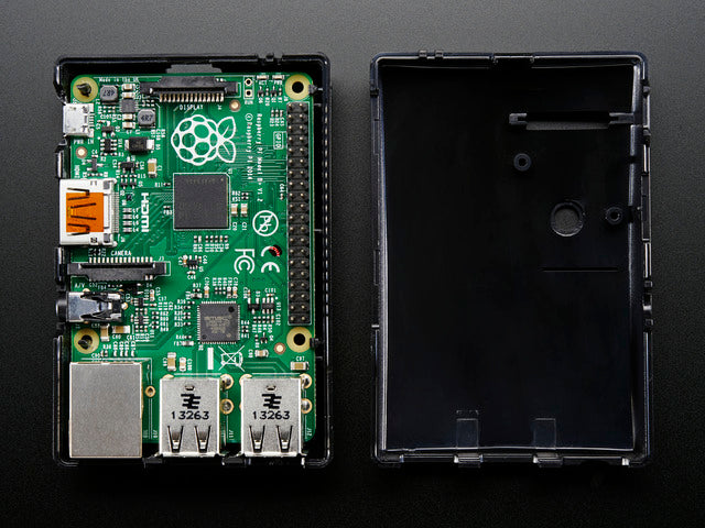 Raspberry Pi B+ / Pi 2 / Pi 3 Black Enclosure