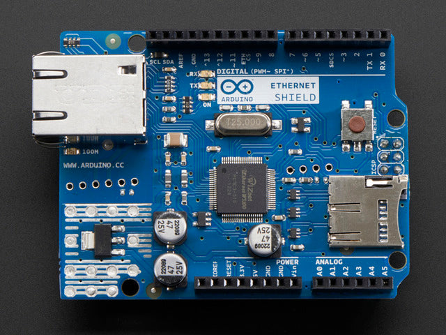 Arduino Ethernet shield R3 with micro SD connector - Assembled