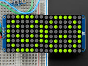 16x8 1.2" LED Matrix+Backpack UltraBright Round YellowGreen LEDs
