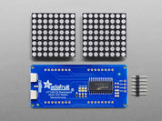 16x8 1.2" LED Matrix + Backpack - Ultra Bright Round Blue LEDs