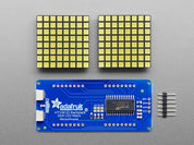 16x8 1.2" LED Matrix + Backpack - Ultra Bright Square White LEDs