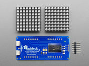 16x8 1.2" LED Matrix + Backpack-Ultra Bright Round Orange LEDs