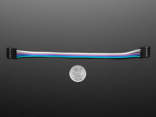 6-conductor 0.1" socket-socket cable