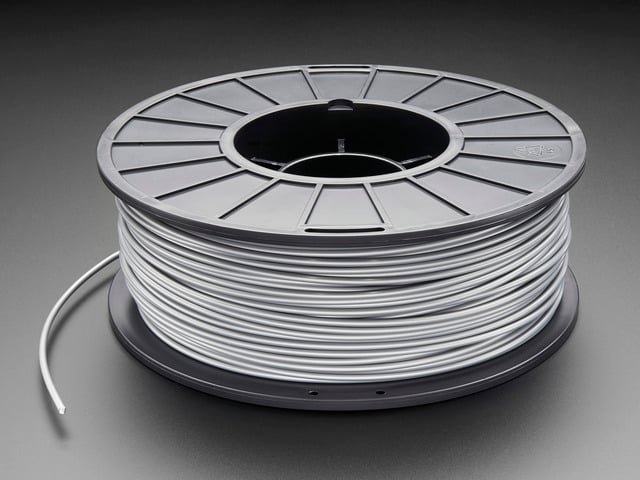 ABS Filament for 3D Printers - 3mm Diameter - Silver - 1KG