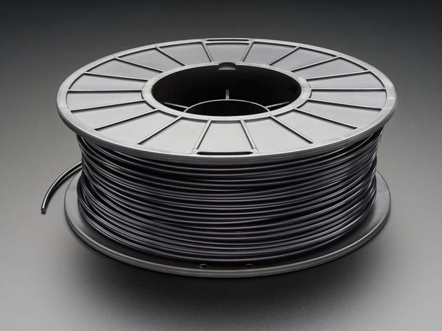 PLA Filament for 3D Printers - 3mm Diameter - Black - 1KG