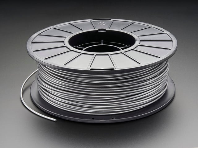 PLA Filament for 3D Printers - 3mm Diameter - Silver - 1KG