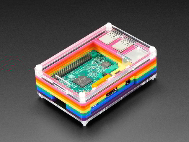 Rainbow Pibow - Enclosure for Raspberry Pi 2 / Model B+/ Pi 3