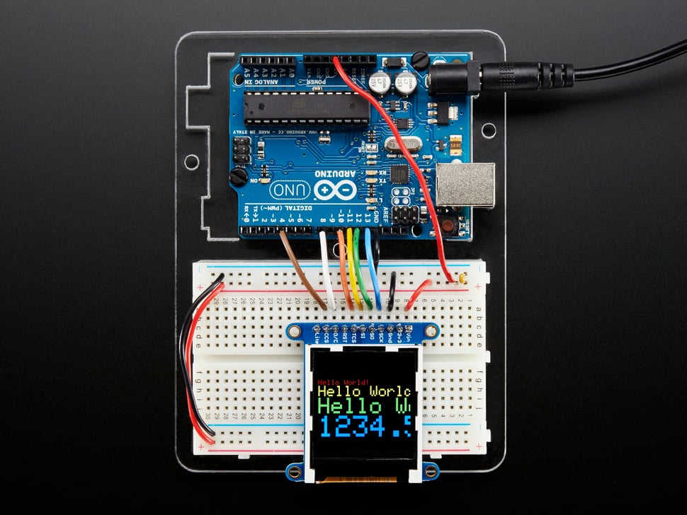 Adafruit 1.44" Color TFT LCD Display with MicroSD Card breakout