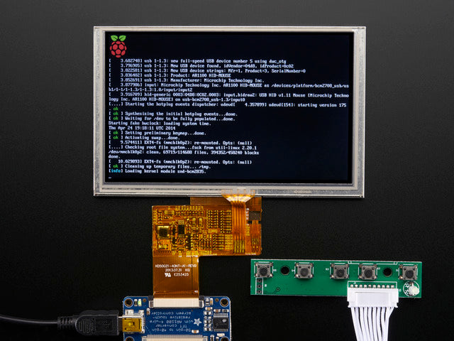 HDMI 4 Pi: 5" Display w/Touch and Mini Driver - 800x480 HDMI
