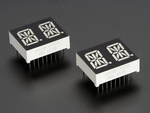 Dual Alphanumeric Display -Yellow 0.54" Digit Height - Pack of 2