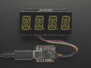 Quad Alphanumeric Display - White 0.54" Digits w/ I2C Backpack