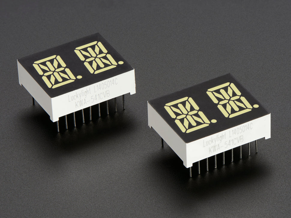 Quad Alphanumeric Display - White 0.54" Digits w/ I2C Backpack