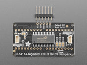 Quad Alphanumeric Display - White 0.54" Digits w/ I2C Backpack