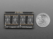 Quad Alphanumeric Display - White 0.54" Digits w/ I2C Backpack