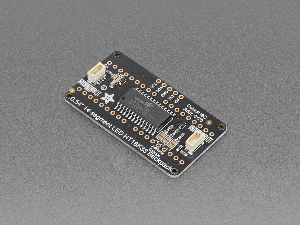 Quad Alphanumeric Display - Yellow 0.54" Digits w/ I2C Backpack