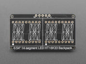 Quad Alphanumeric Display - Yellow 0.54" Digits w/ I2C Backpack