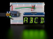 Quad Alphanumeric Display -Yellow-Green 0.54" Digits w/ Backpack