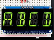 Quad Alphanumeric Display -Yellow-Green 0.54" Digits w/ Backpack