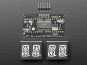 Quad Alphanumeric Display - Pure Green 0.54" Digits w/ Backpack