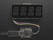 Quad Alphanumeric Display - Pure Green 0.54" Digits w/ Backpack
