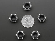 8mm Chromed Metal Wide Bevel LED Holder - Pack of 5