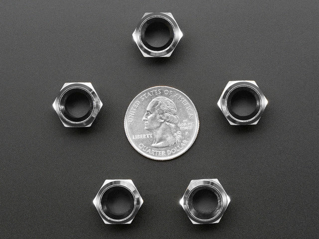 8mm Chromed Metal Wide Bevel LED Holder - Pack of 5