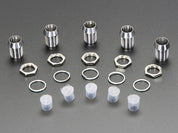 5mm Chromed Metal Narrow Bevel LED Holder - Pack of 5