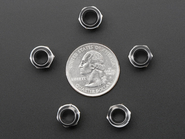 5mm Chromed Metal Narrow Bevel LED Holder - Pack of 5