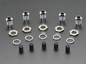 5mm Chromed Metal Wide Convex Bevel LED Holder - Pack of 5