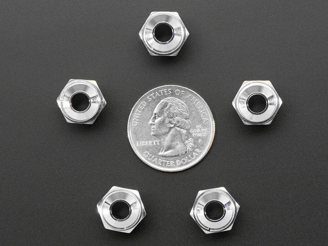 5mm Chromed Metal Wide Convex Bevel LED Holder - Pack of 5