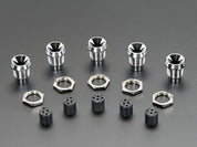 5mm Chromed Metal Wide Concave Bevel LED Holder - Pack of 5