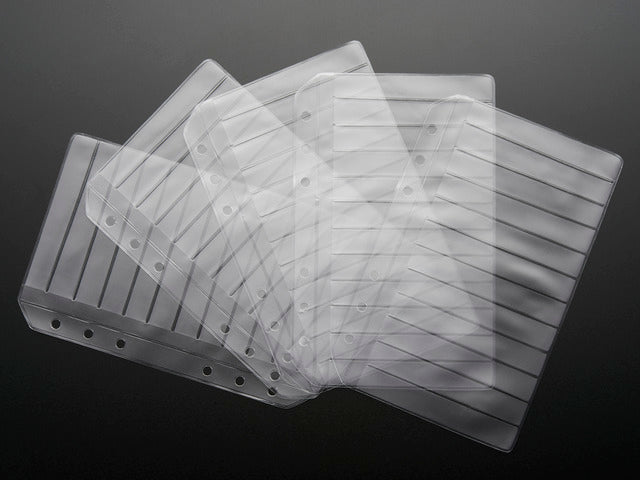 Blank SMT Storage Pages for 12 strips of 8mm Tape - 5 Pages