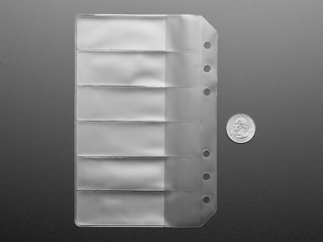 Blank SMT Storage Pages for 6 strips of 24mm Tape - 5 Pages
