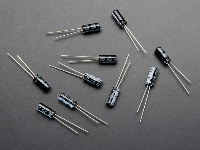 47uF 25V Electrolytic Capacitors - Pack of 10