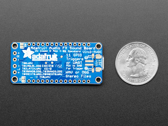 Adafruit Audio FX Sound Board + 2x2W Amp - WAV/OGG Trigger - 2MB