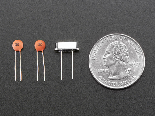 12 MHz Crystal + 20pF capacitors