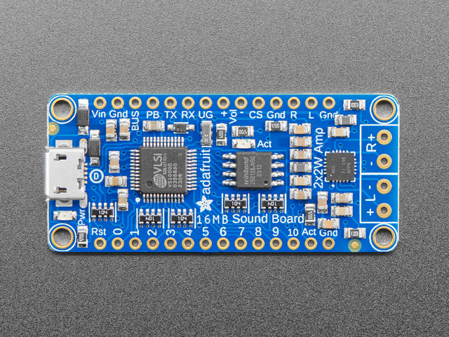 Adafruit Audio FX Sound Board + 2x2W Amp - WAV/OGG Trigger -16MB