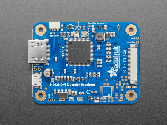 TFP401 HDMI/DVI Decoder to 40-Pin TTL Breakout - Without Touch