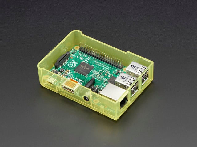 Pi Model B+ / Pi 2 / Pi 3 Case Base - Yellow