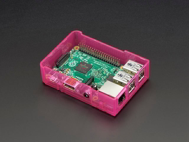 Pi Model B+ / Pi 2 / Pi 3 Case Base - Pink