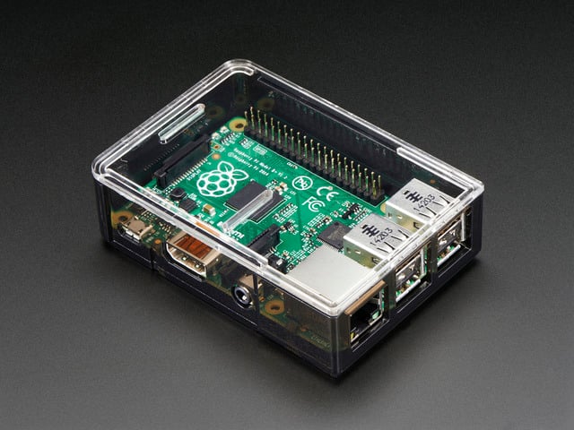 Adafruit Raspberry Pi B+ / Pi 2 / Pi 3 Case - Smoke Base