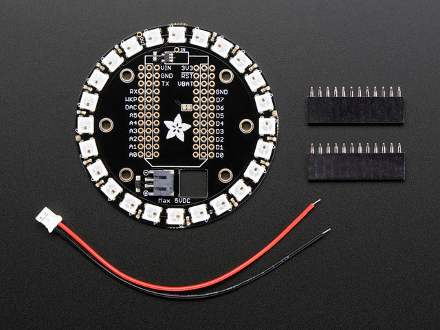 Adafruit Particle/Spark NeoPixel Ring Kit - 24 NeoPixels