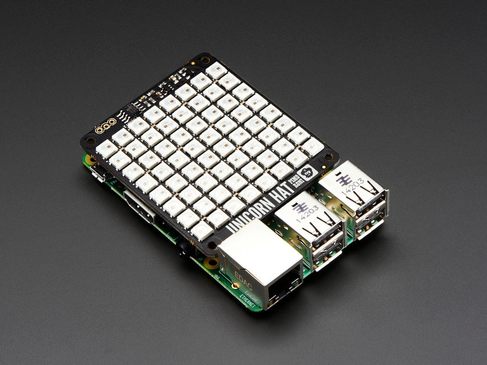Pimoroni Unicorn Hat - 8x8 RGB LED Shield for Raspberry Pi A+/B+