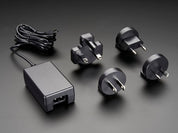 5V 2A Power Supply w/ 20AWG 6' MicroUSB Cable - International