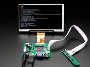 HDMI 4 Pi: 7" Display no Touchscreen 1024x600- HDMI/VGA/NTSC/PAL
