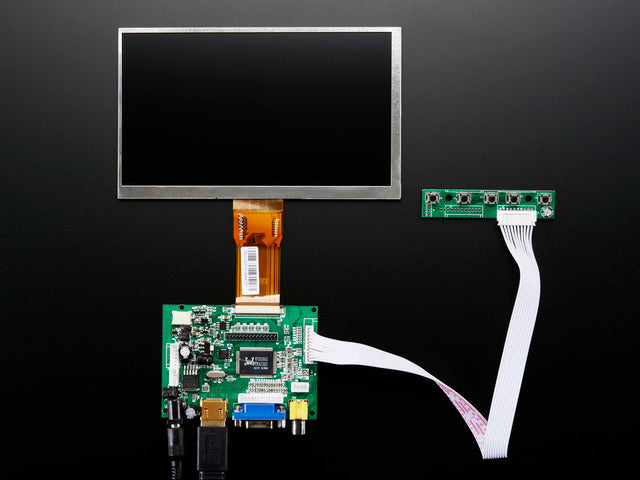 HDMI 4 Pi: 7" Display no Touchscreen 1024x600- HDMI/VGA/NTSC/PAL