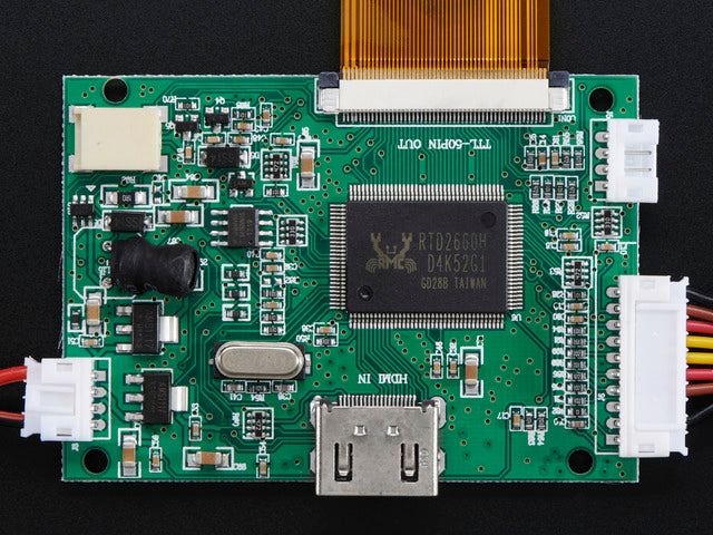 HDMI 4 Pi: 7" Display no Touchscreen 1024x600 w/ Mini Driver