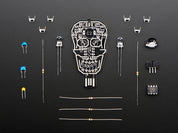 Solar Powered SKULL Blinky LED Pendant Kit from Lumen Electronic