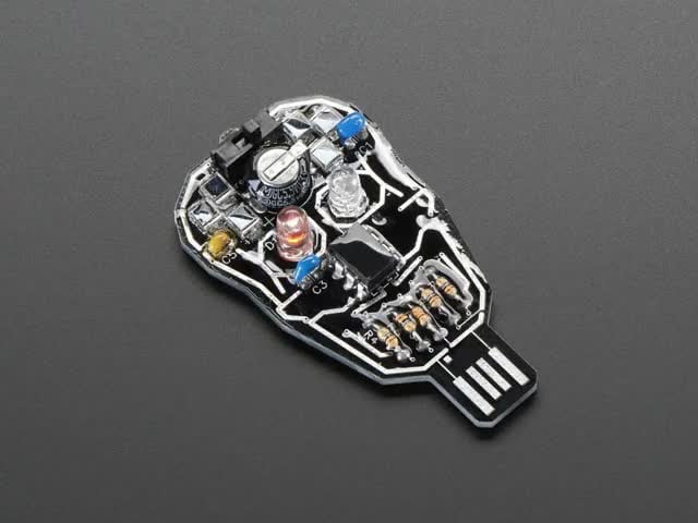 Solar Powered SKULL Blinky LED Pendant Kit from Lumen Electronic