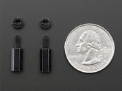 Brass M2.5 Standoffs for Pi HATs - Black Plated - Pack of 2